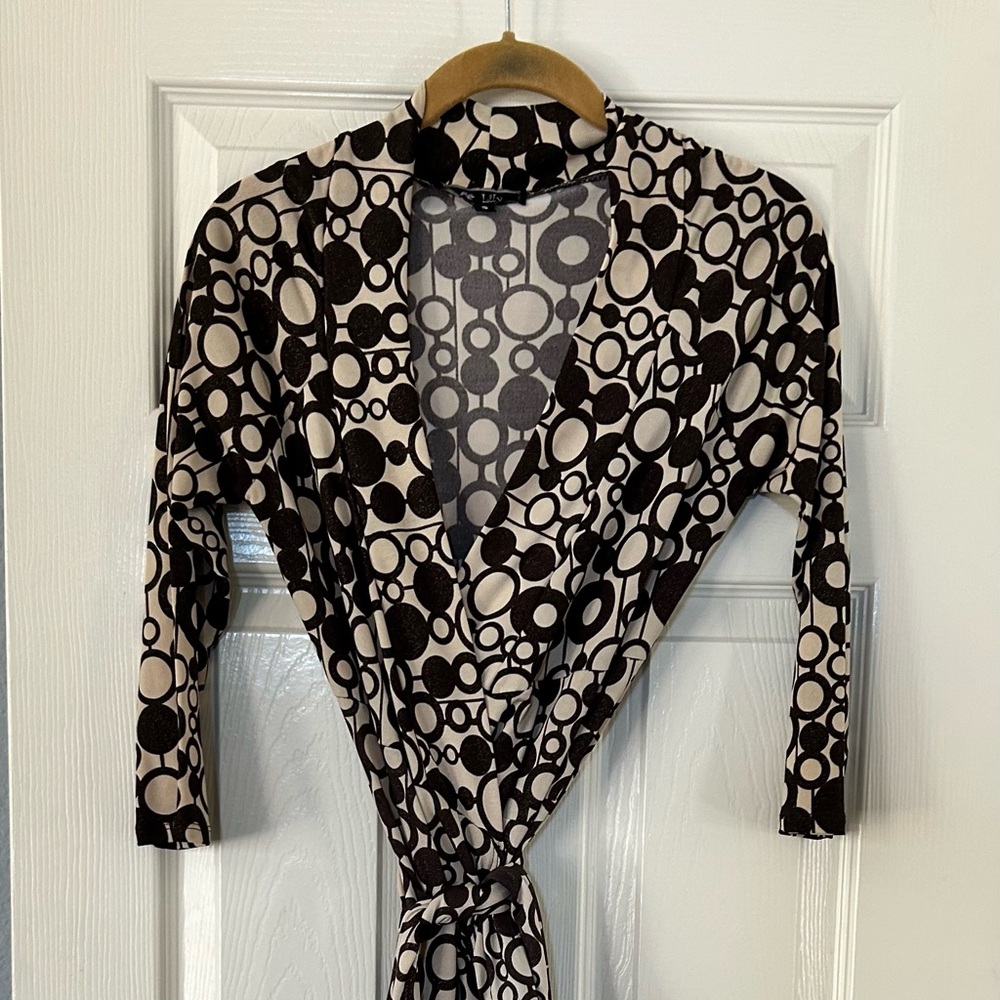 Lily Brown and Cream Patterned Dress